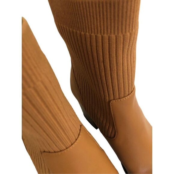 Brand New Open Edit Rafael Pointed Toe Boots Brown Size 9.5 - Picture 8 of 12